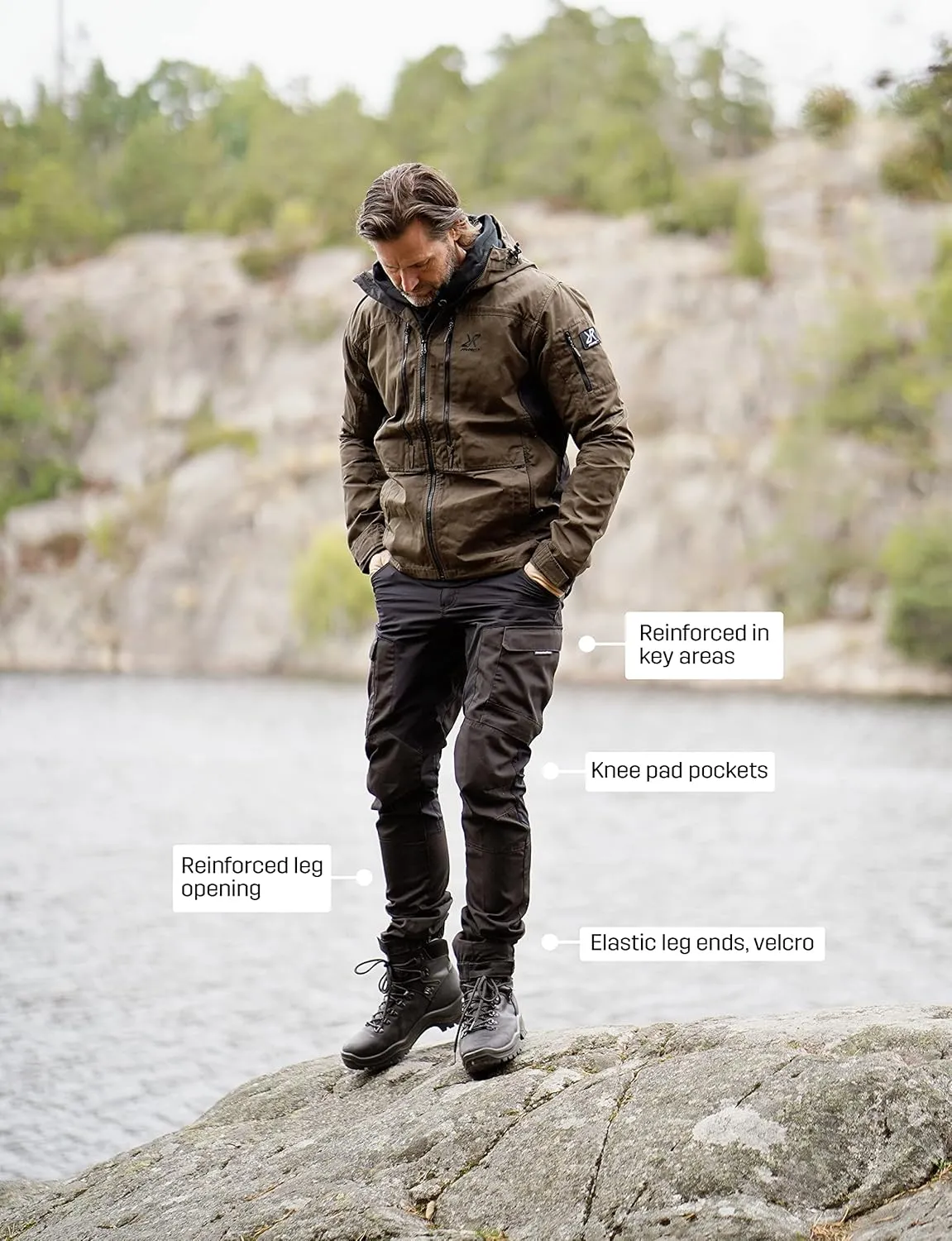 RevolutionRace Men's GP Pants, Durable Pants for All Outdoor Activities