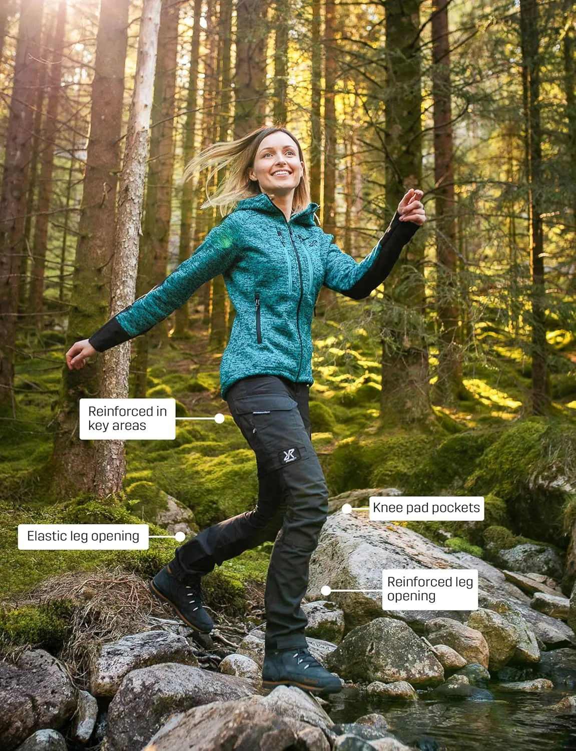 RevolutionRace Women's GP Pants, Durable Pants for All Outdoor Activities