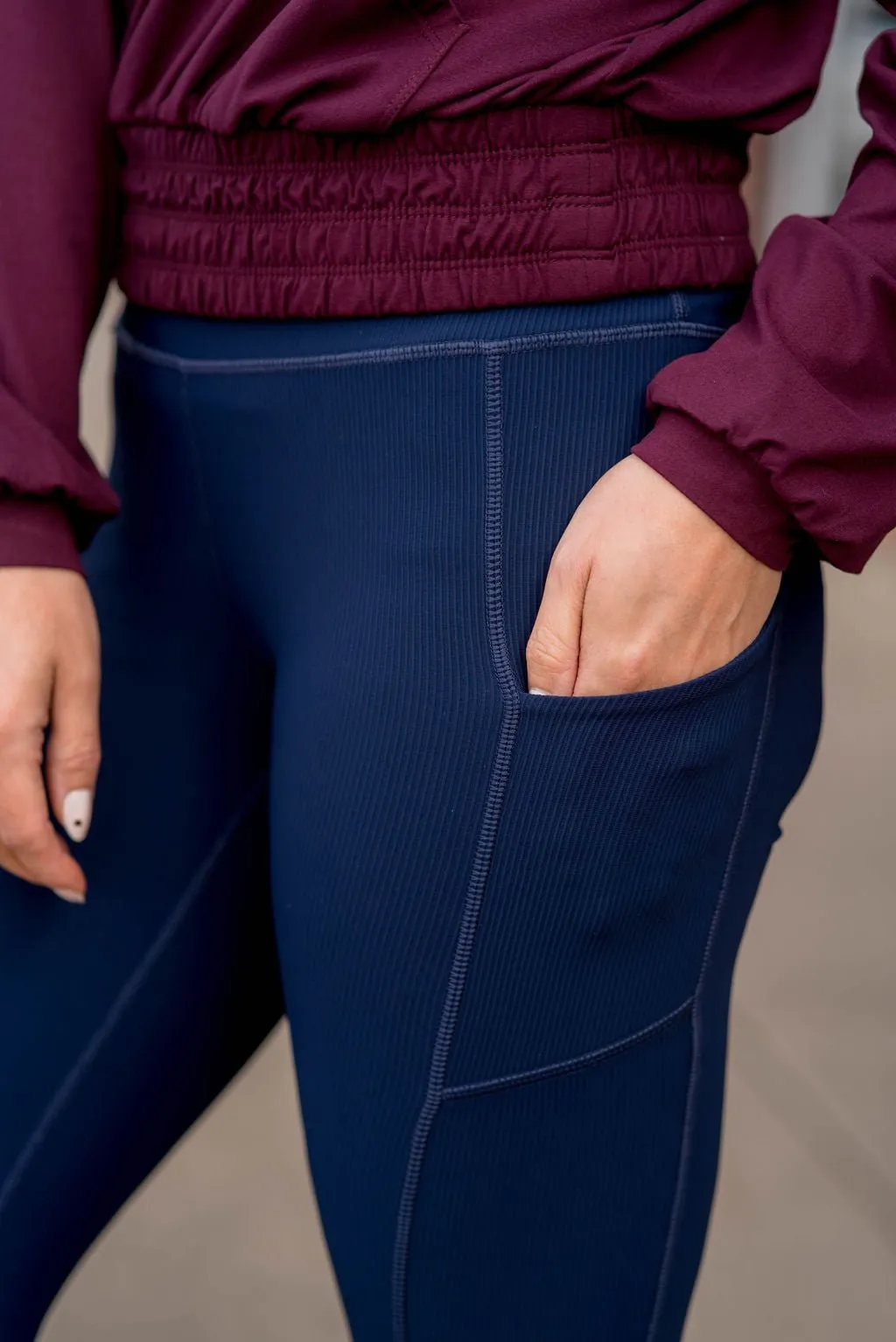 Ribbed Side Pocket Leggings