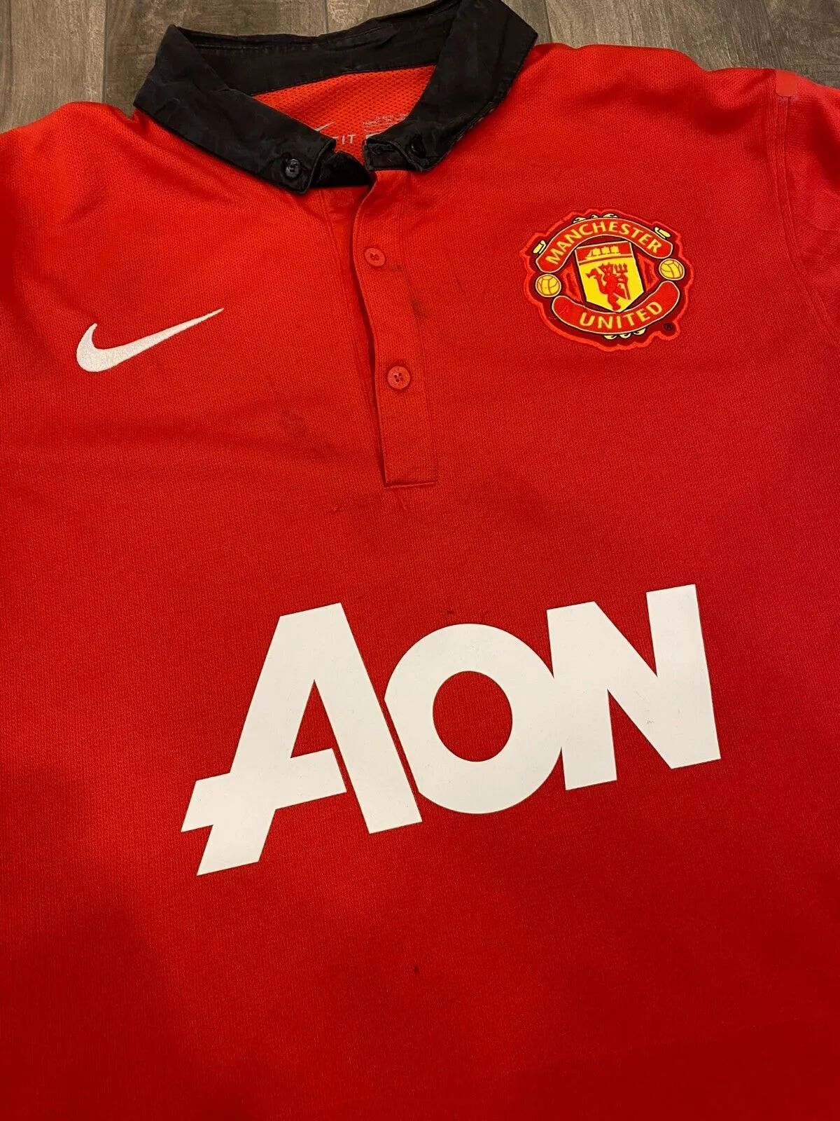 Robin van Persie Manchester United Jersey Mens Large Red Nike LongSleeve 2013/14
