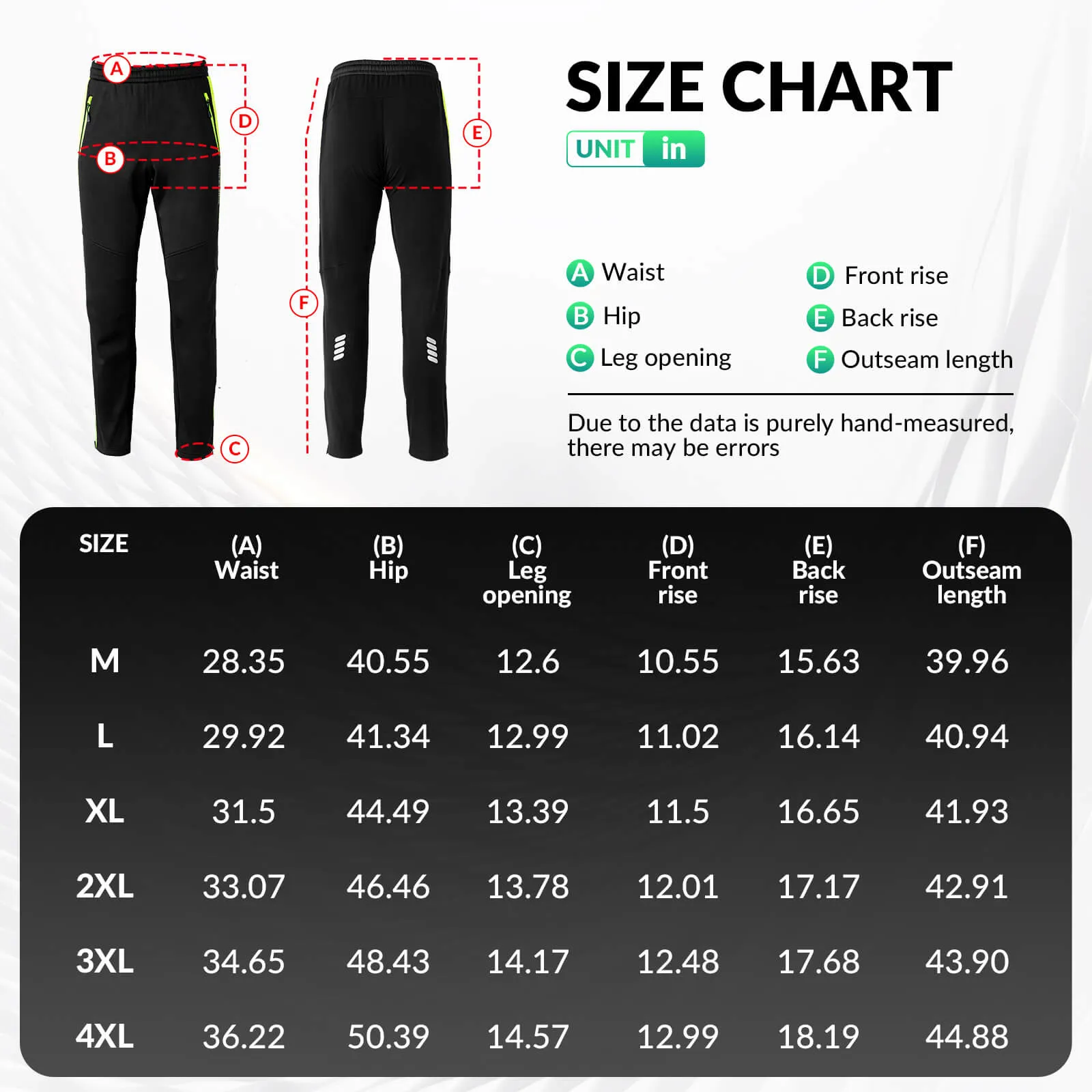 ROCKBROS Winter Thermal Windproof Softshell Cycling Trousers Bright Green