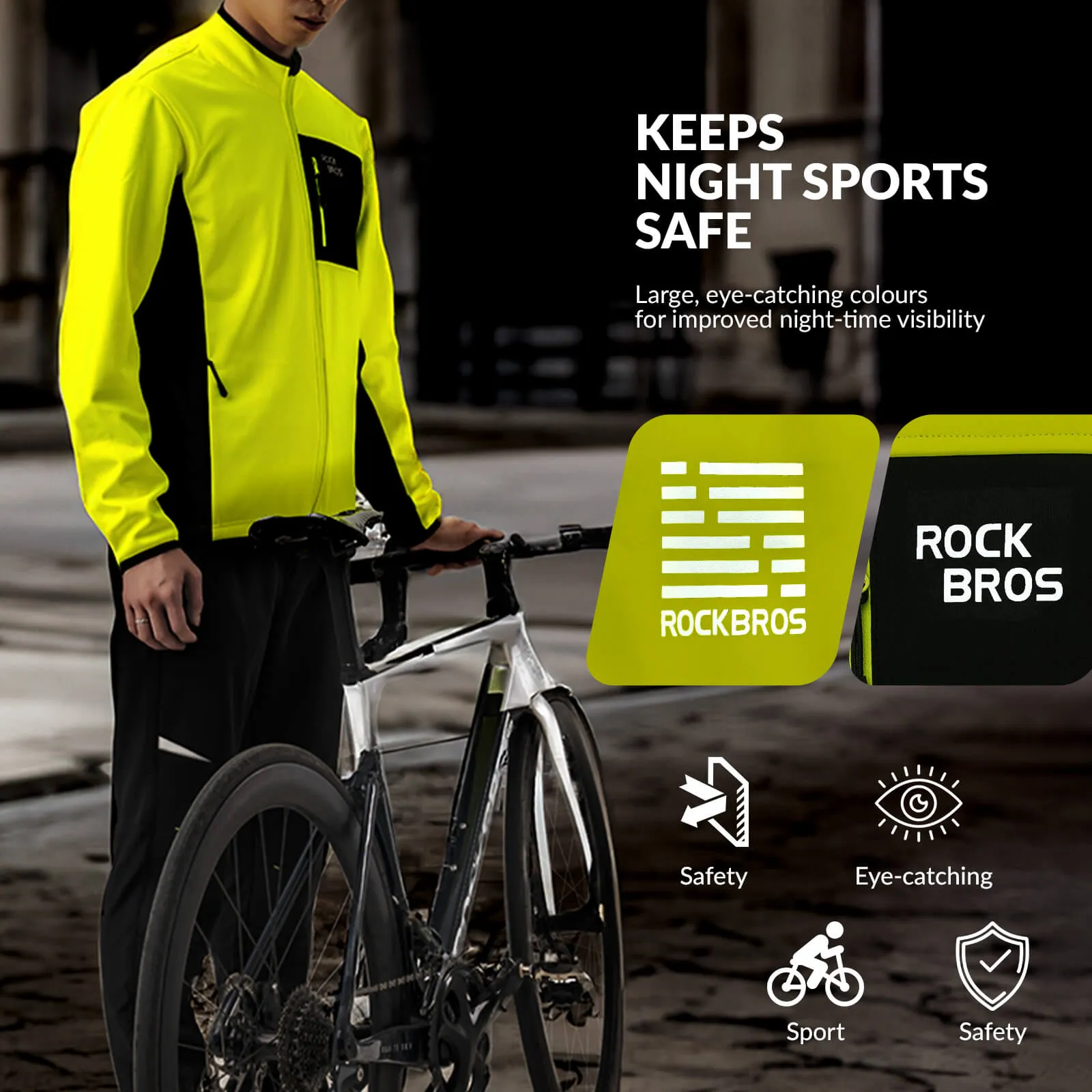 ROCKBROS Winter Windproof Thermal Cycling Jacket