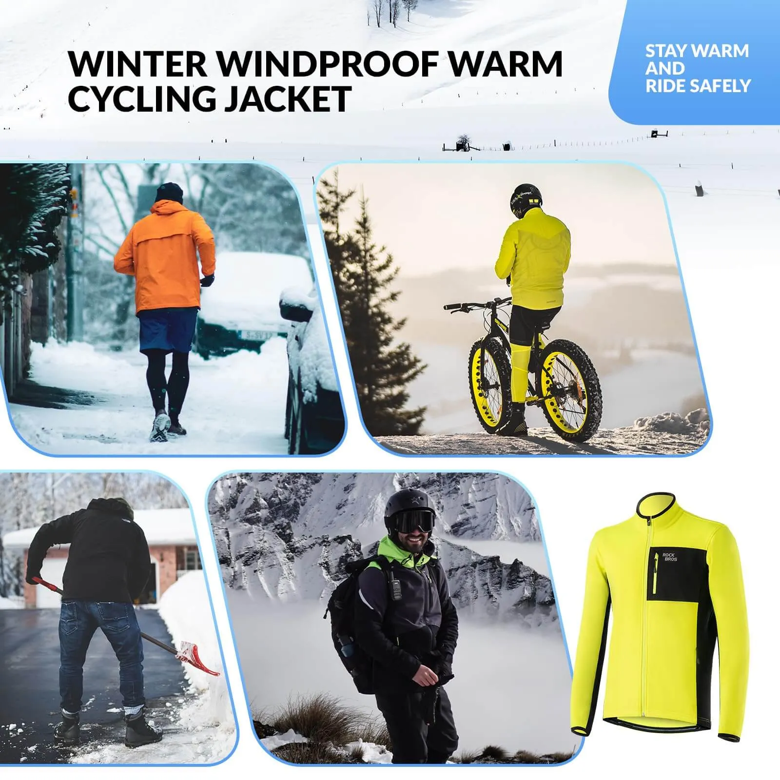 ROCKBROS Winter Windproof Thermal Cycling Jacket