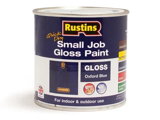 Rustins Quick Dry Small Job Gloss Oxford Blue Paint 250ml