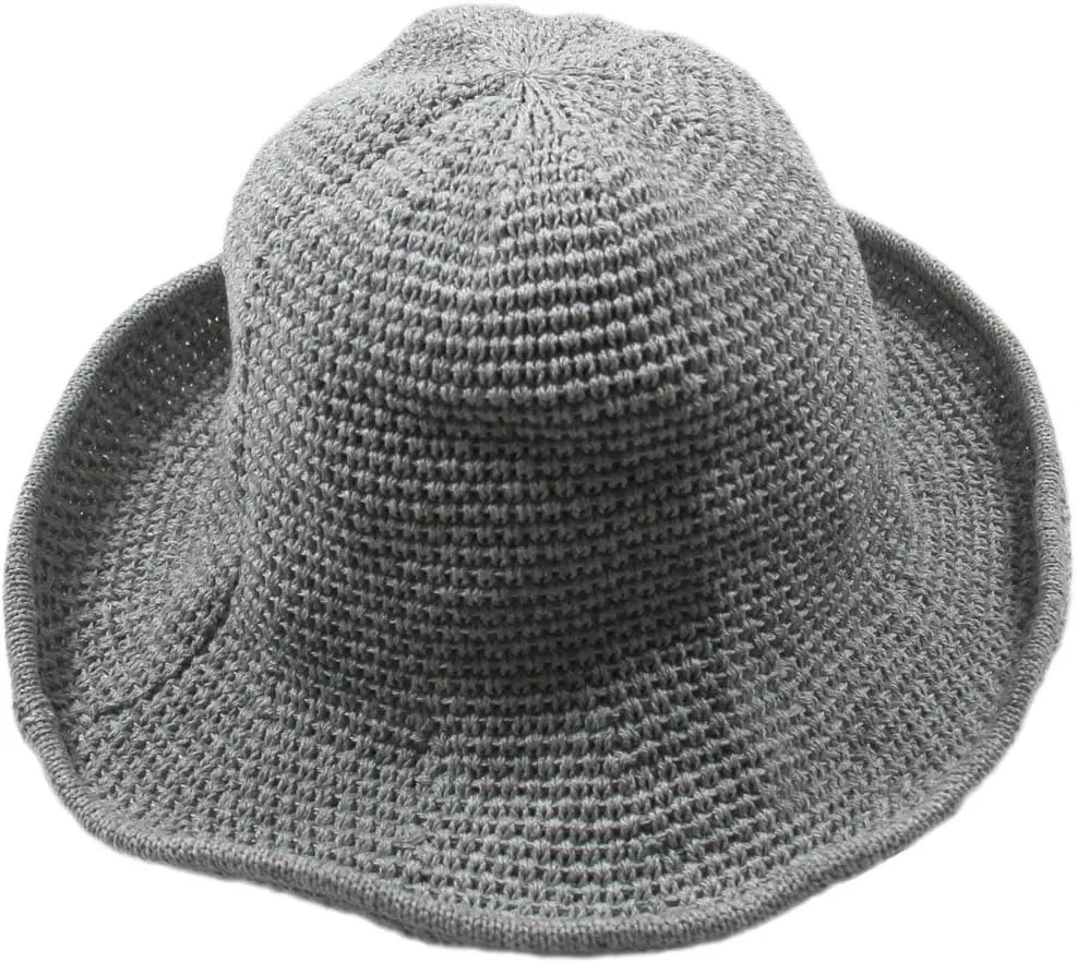RW Knitted Crochet Fordable Hat with Flexible Wire Brim
