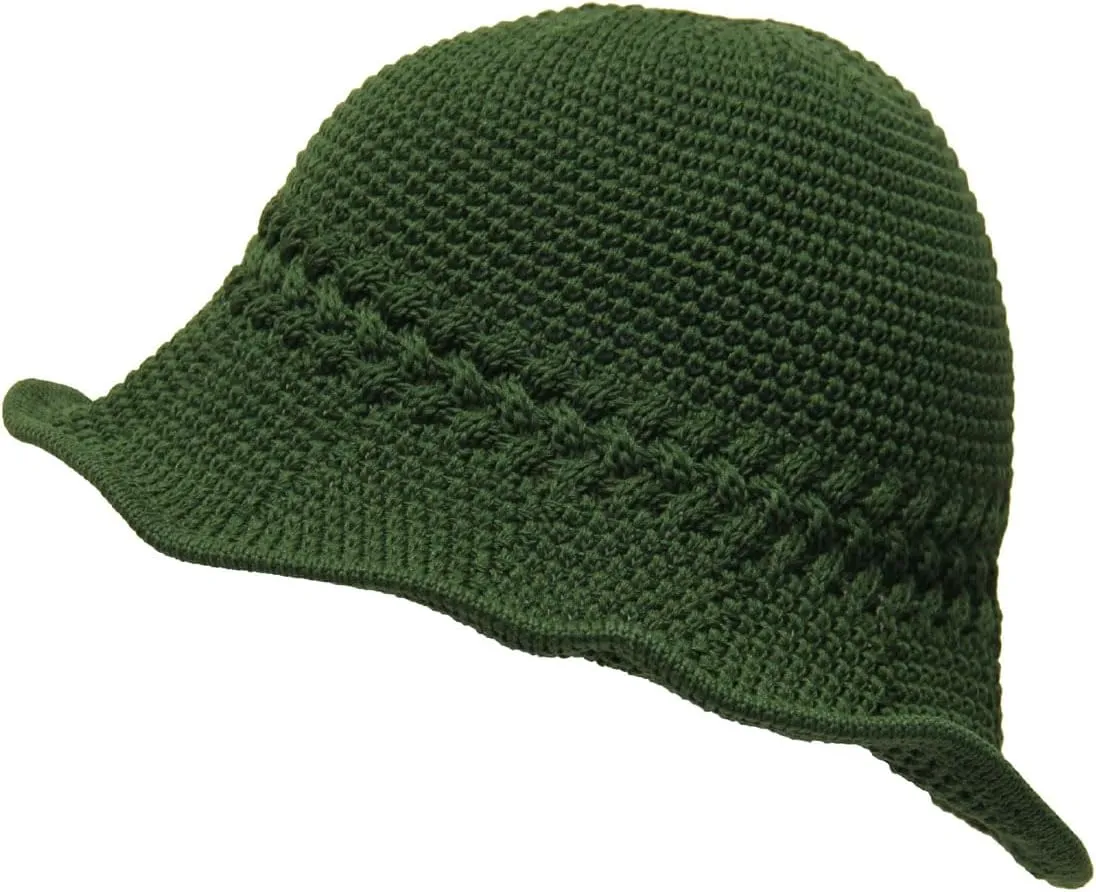 RW Knitted Crochet Fordable Hat with Flexible Wire Brim