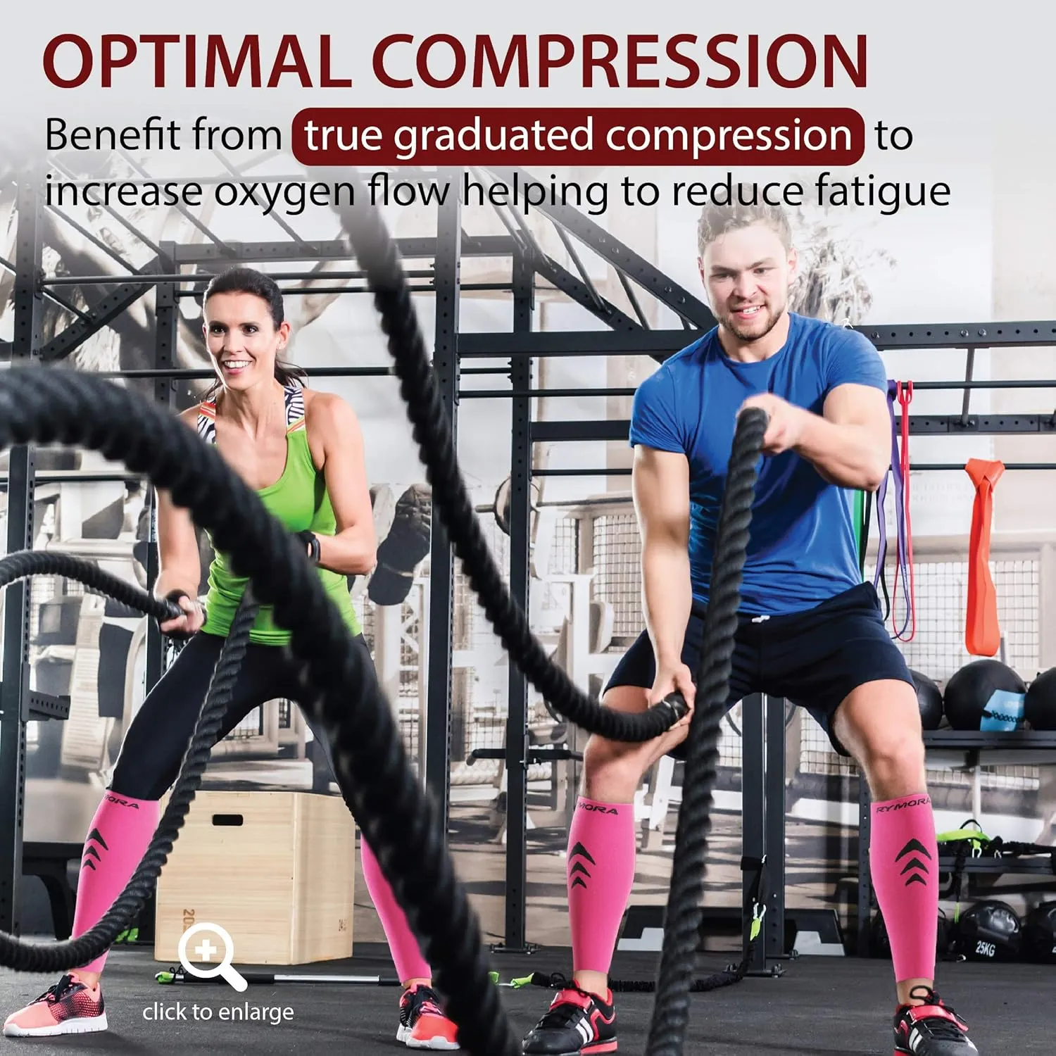 Rymora Calf Compression Sleeves Men Women - Leg Compression Sleeve Footless Socks - Shin Splint Relief Fitness Running