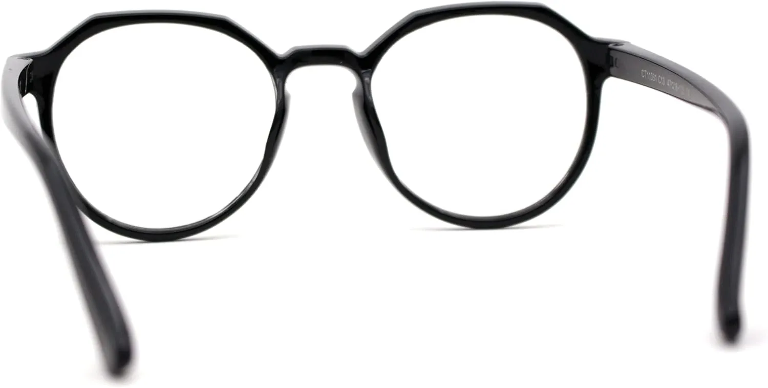SA106 Kid Girls Flexible Rubber Geometric Keyhole Blue Light Filter Computer Glasses