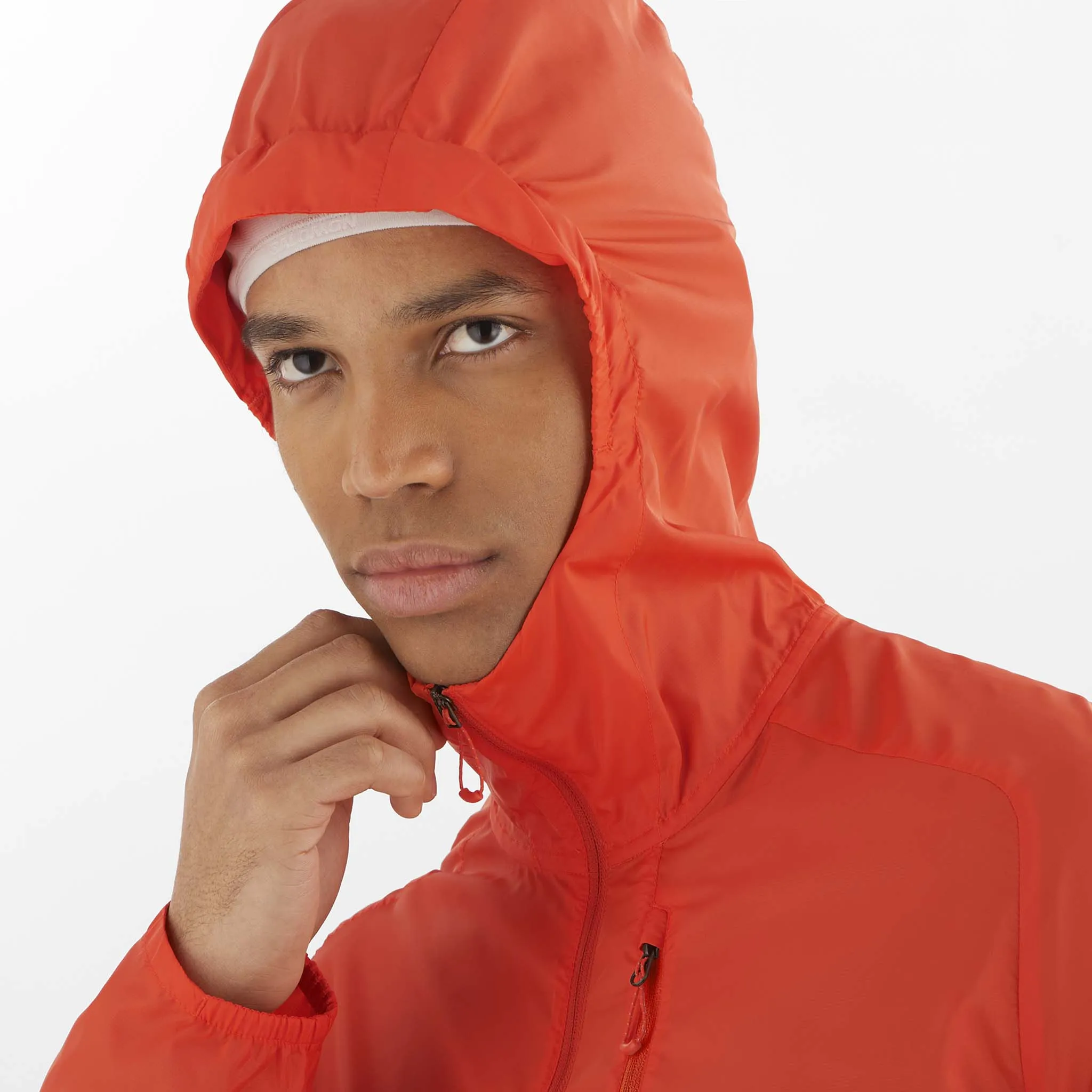 Salomon | Men's Bonatti Cross Wind Jacket Hoodie - Cherry Tomato