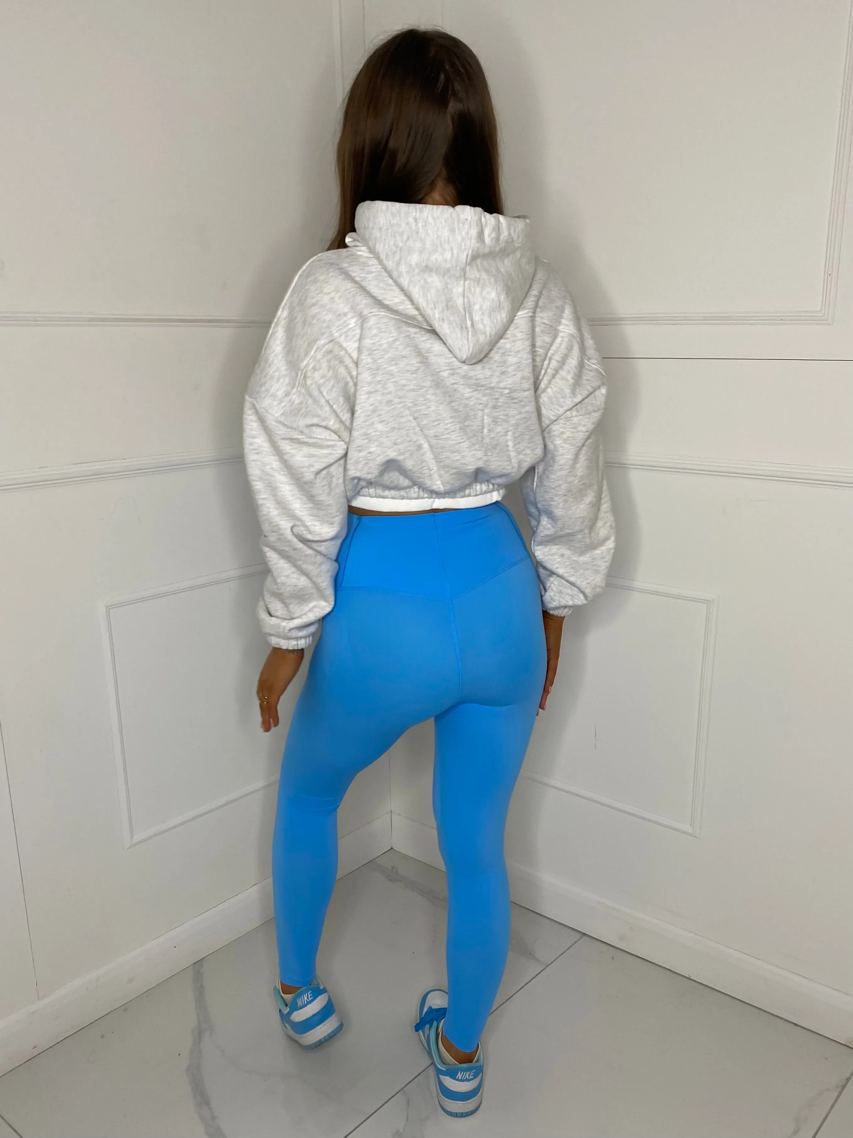 Sculpt Energy High Waist Gym Leggings - Baby Blue