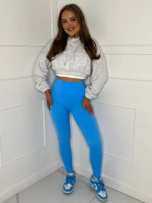 Sculpt Energy High Waist Gym Leggings - Baby Blue