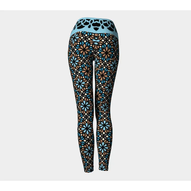 Sea Stained Glass Leggings