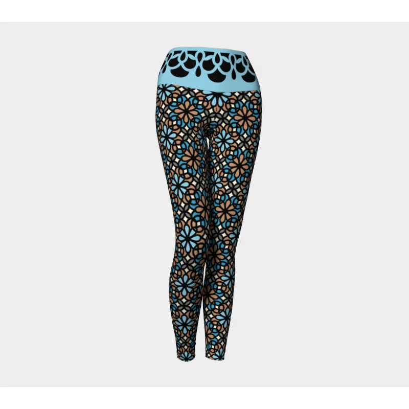 Sea Stained Glass Leggings
