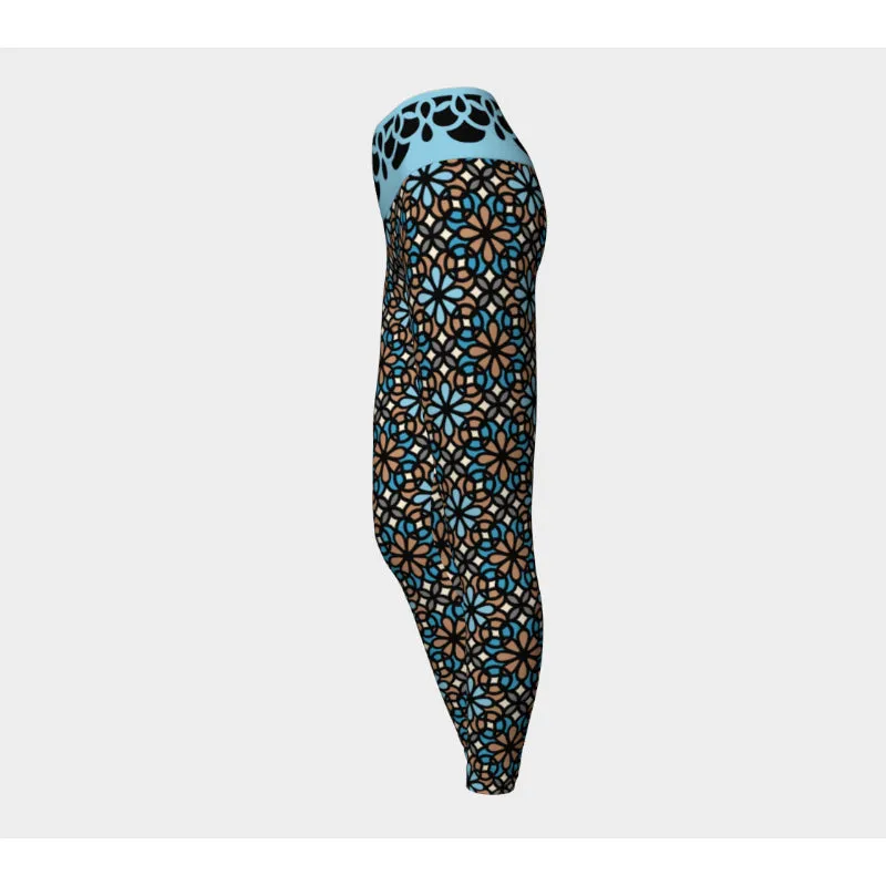 Sea Stained Glass Leggings