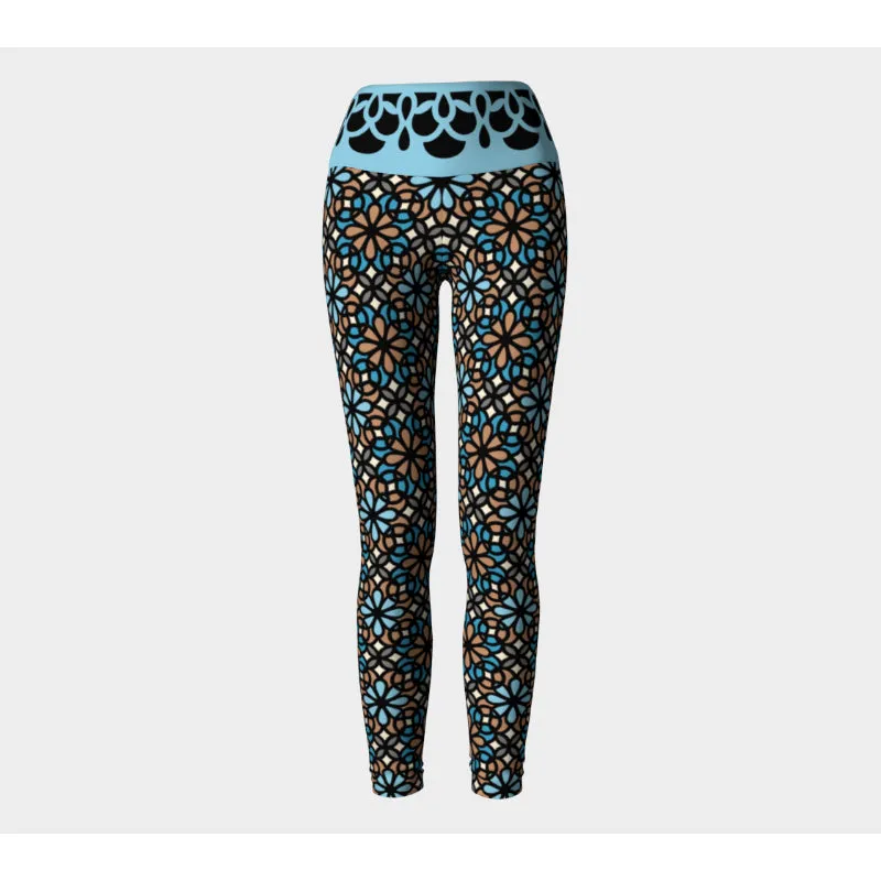 Sea Stained Glass Leggings