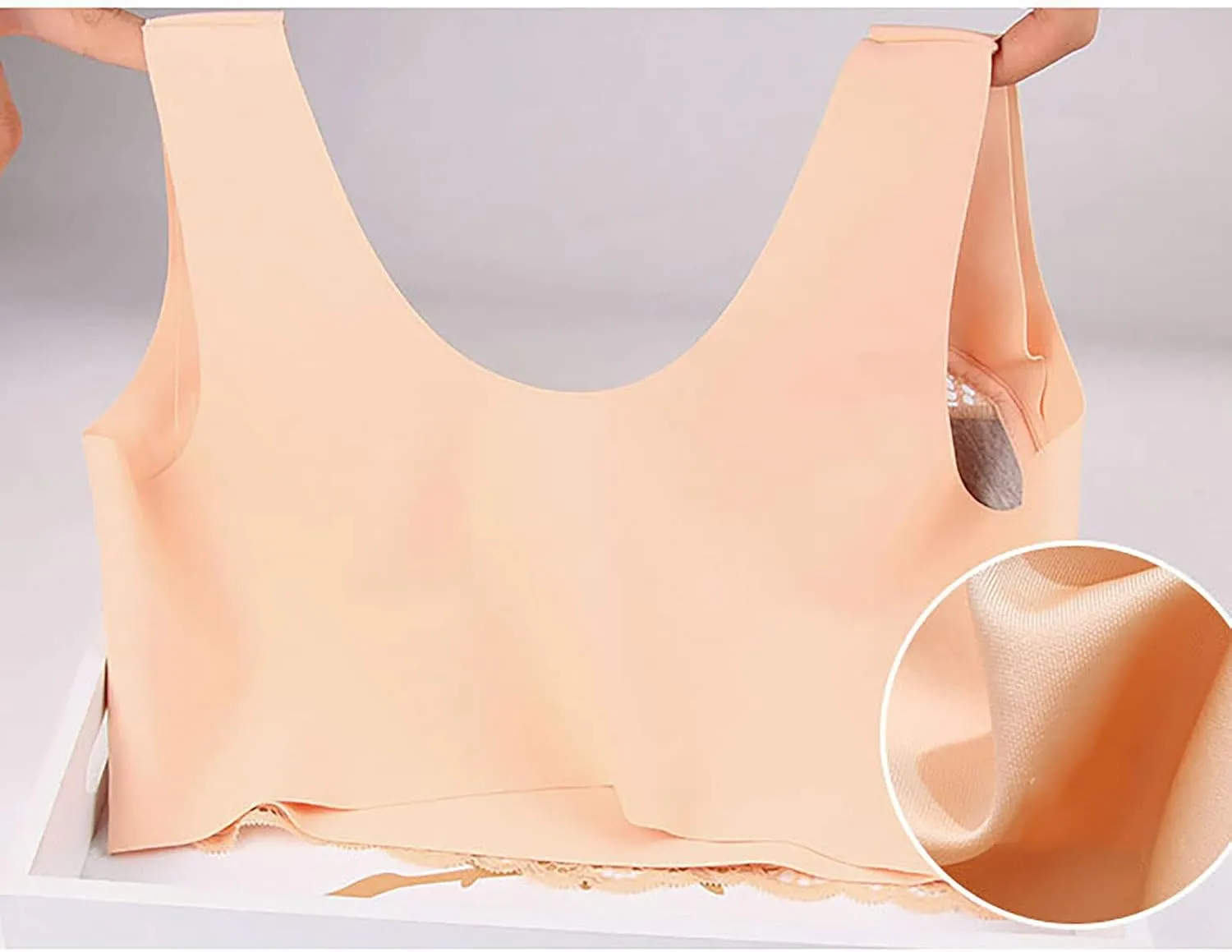Seamless Bras for Women Padded No Underwire Bras Lace Breathable Push Up Bralette Comfort Bra