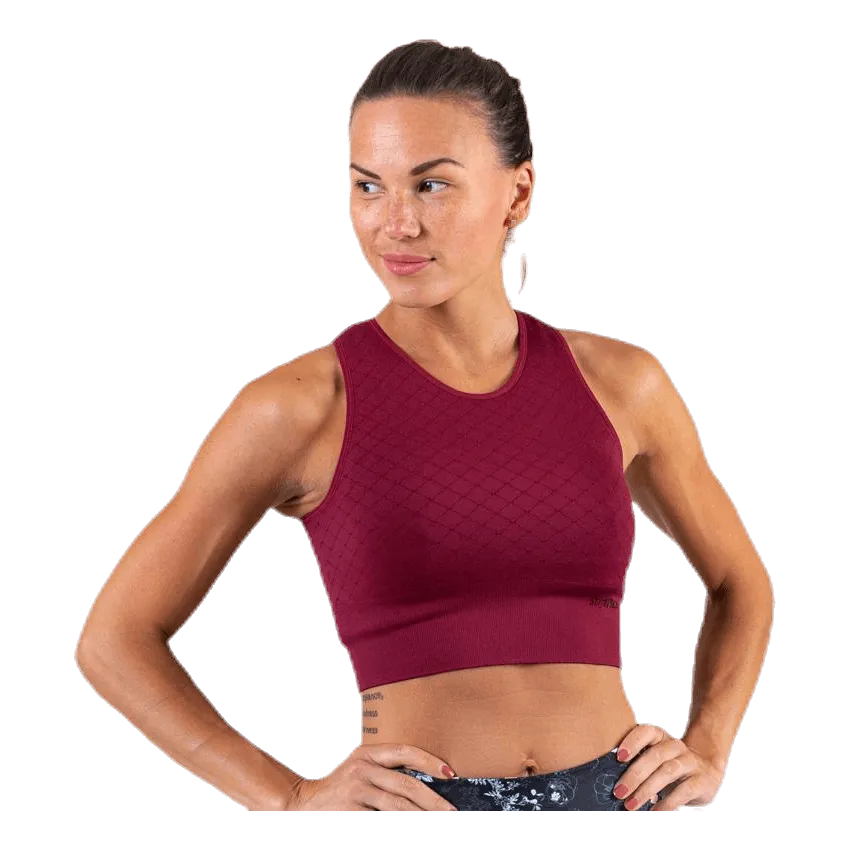 Seamless Crop Top Red