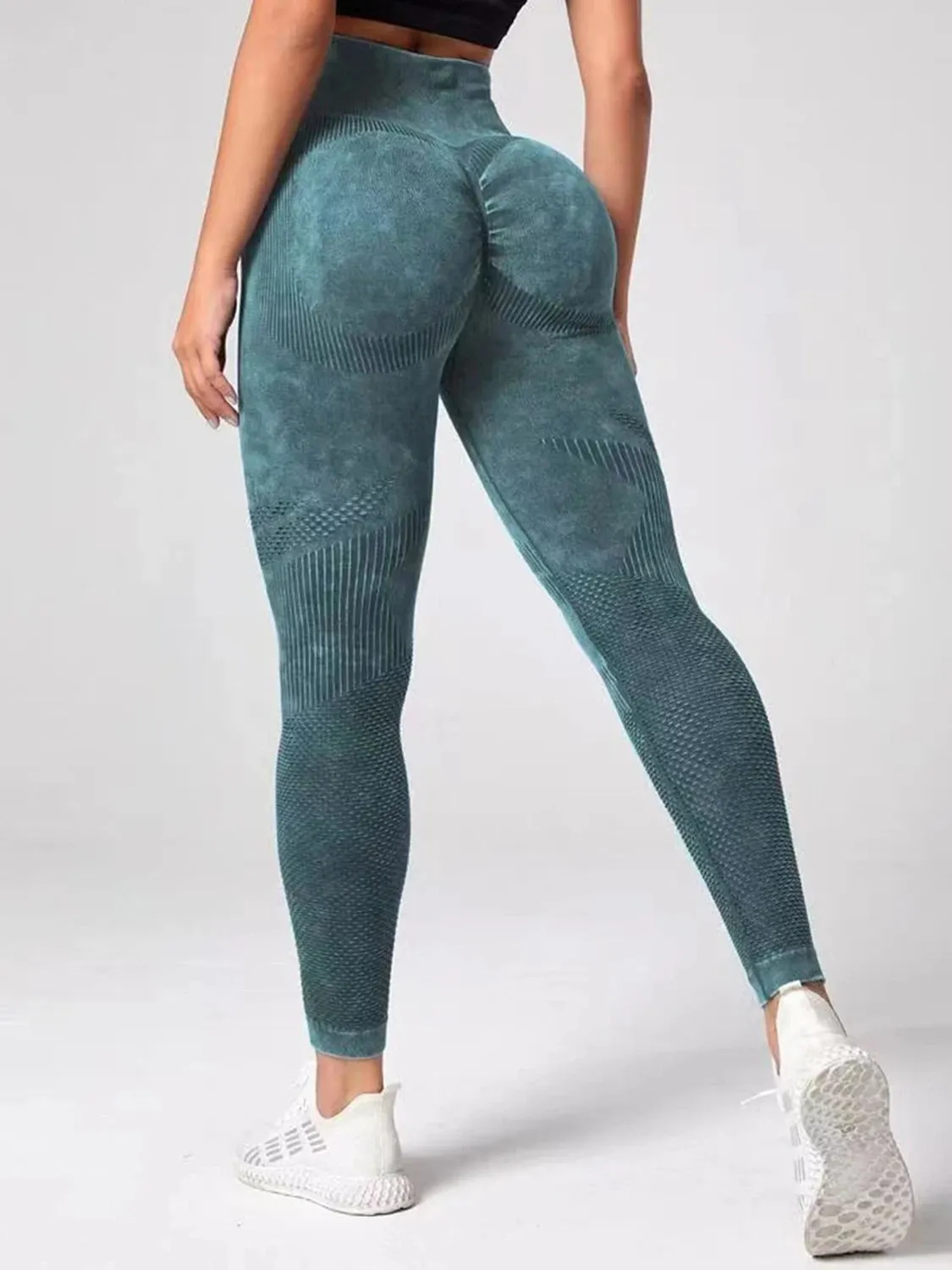 Seamless Leggings Women Sexy Hollowed Out Yoga Pants Fitness High Waisted Leggings for Gym Cycling and Jogging Sports