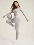 Seamless long-sleeved yoga set