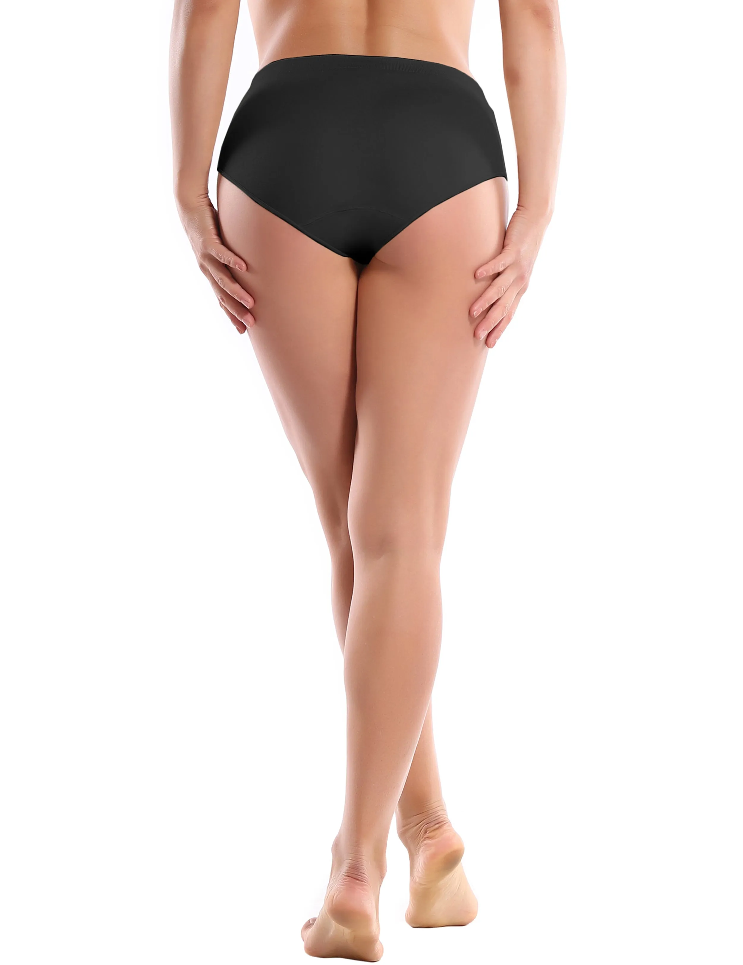 Seamless Sports Bikini Underwear black_Plus Size