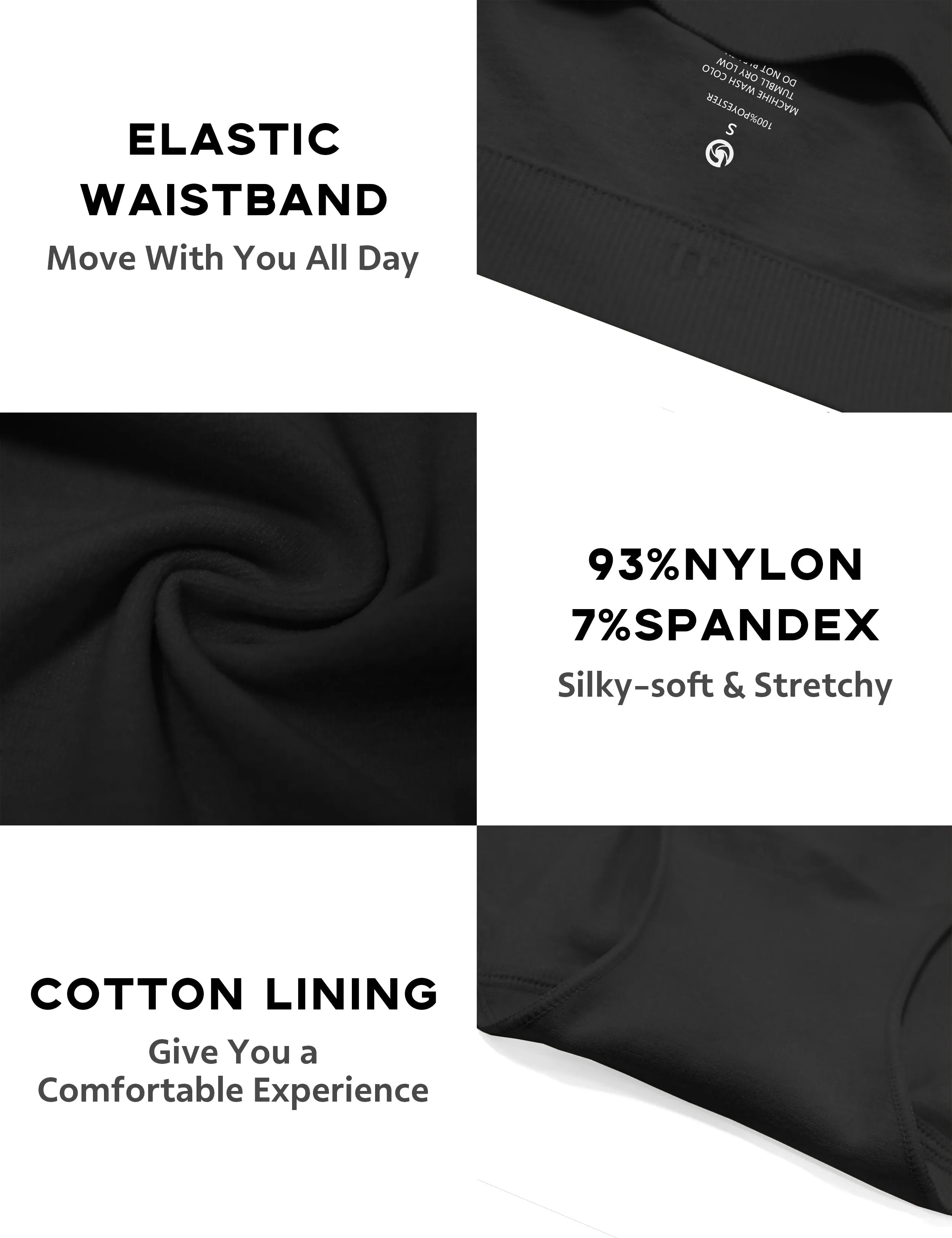 Seamless Sports Bikini Underwear black_Plus Size