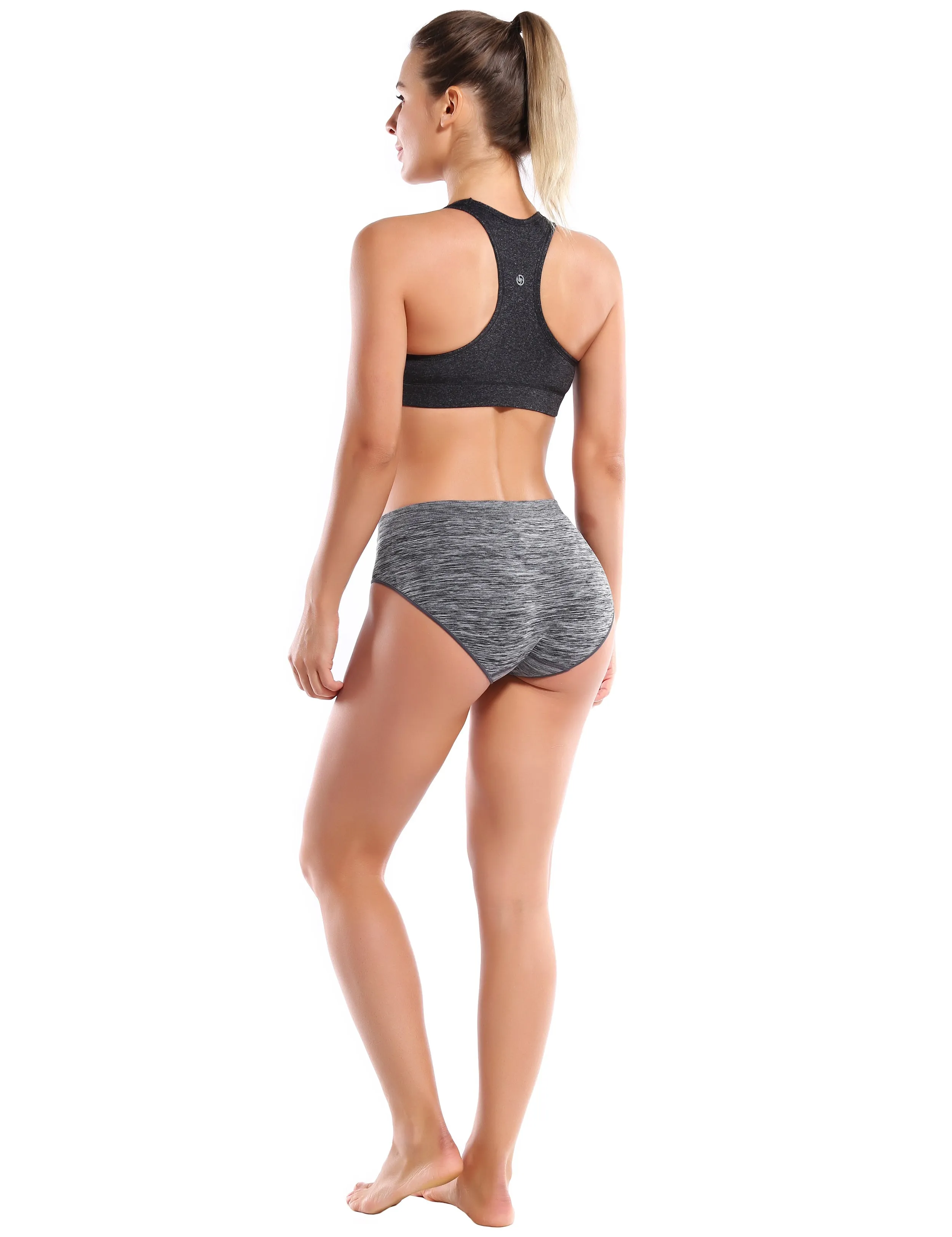 Seamless Sports Bikini Underwear heathercharcoal_Biking