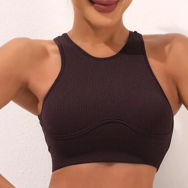 Seamless Thread Yoga Suit activewear Backless Cross Over Bra Sports Vest High Waist Butt Lift Cross Over Shorts Leggings Jumpsuit for Women