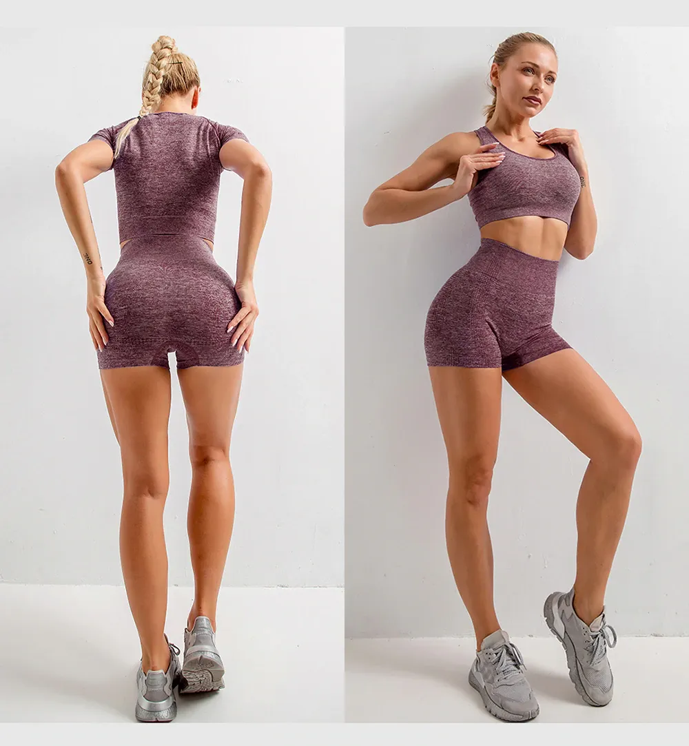 Seamless Yoga Set Fitness Sports Set ( 5 Piece )