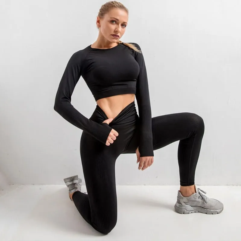 Seamless Yoga Set Fitness Sports Set ( 5 Piece )