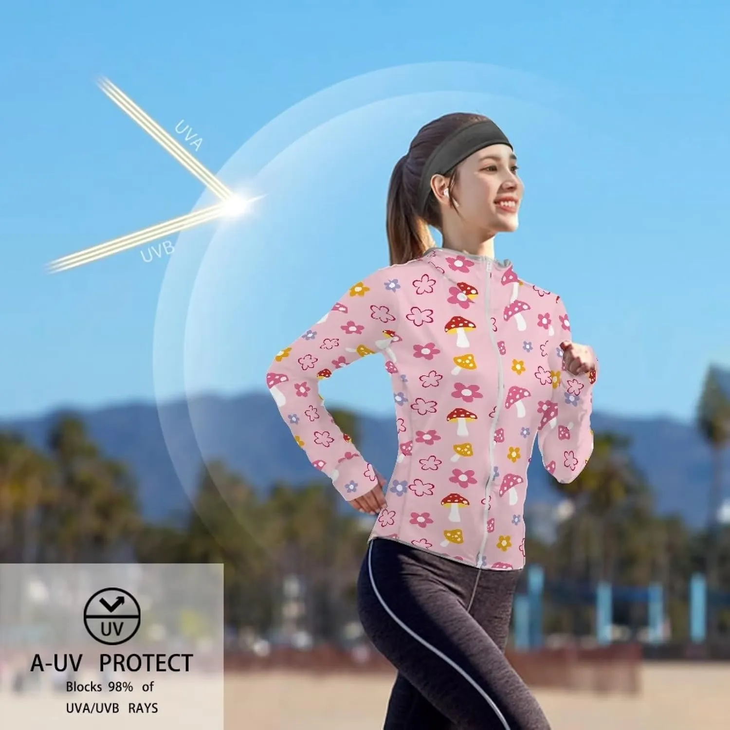 SEANATIVE Athletic Jacket for Women Lightweight Quick Dry Outdoor Running Hiking Shirts Summer Sun Protection Hoodie Top