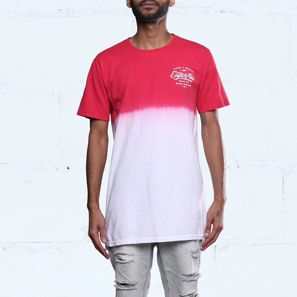 Served Dip Dye T Shirt Gym Red