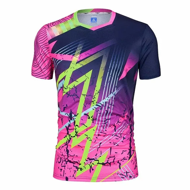 Short sleeve Men Women Badminton Shirts Quick Dry Breathable golf Table Tennis t shirts running t-shirt Fitness clothing