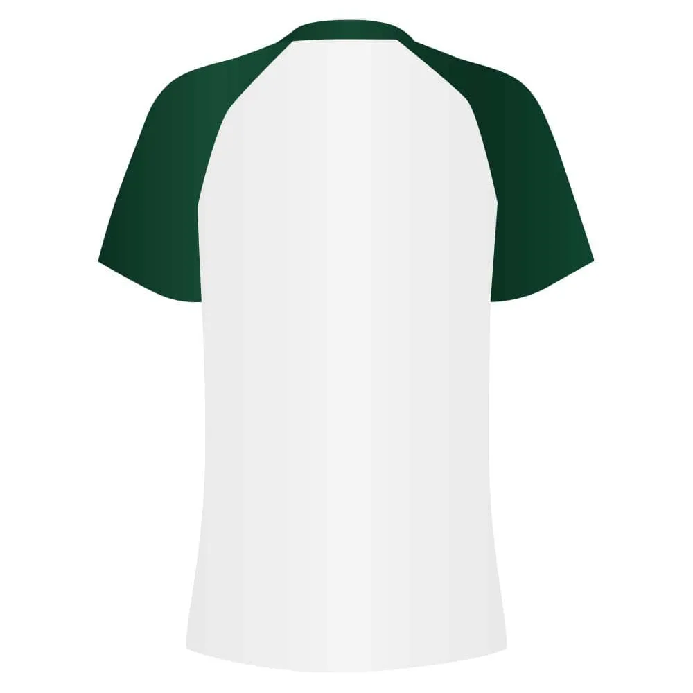 Short Sleeve Retro Baseball Jersey White-Forest