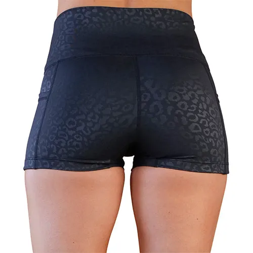 Shorts | Black Leopard