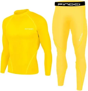Sinzelimin Sports Suit for Men's Compression Shirt Pants Two Pieces Outfit Quick-dry Training Gym Yoga Fitness Tracksuit Set