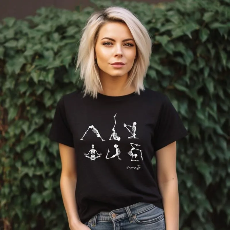 Skeleton Namaste Graphic Tee