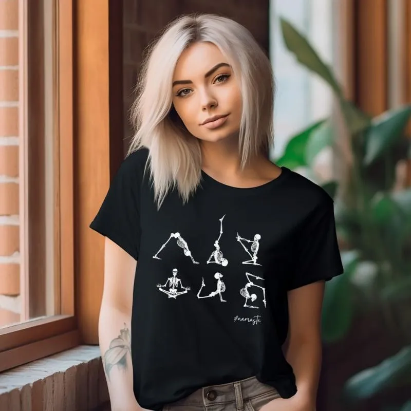 Skeleton Namaste Graphic Tee