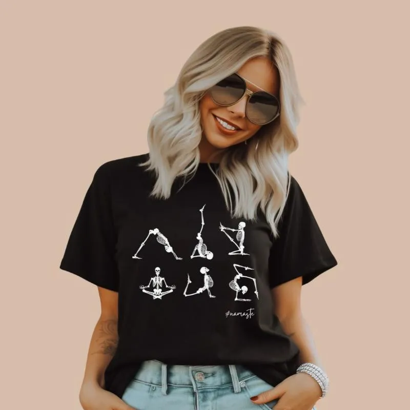 Skeleton Namaste Graphic Tee