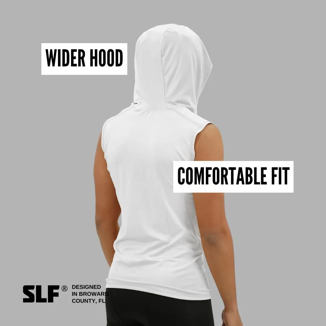 SLEEFS Sleeveless Compression Hoodie - Workout Top Tank for Men - Breathable Muscle Shirt - Quick Dry