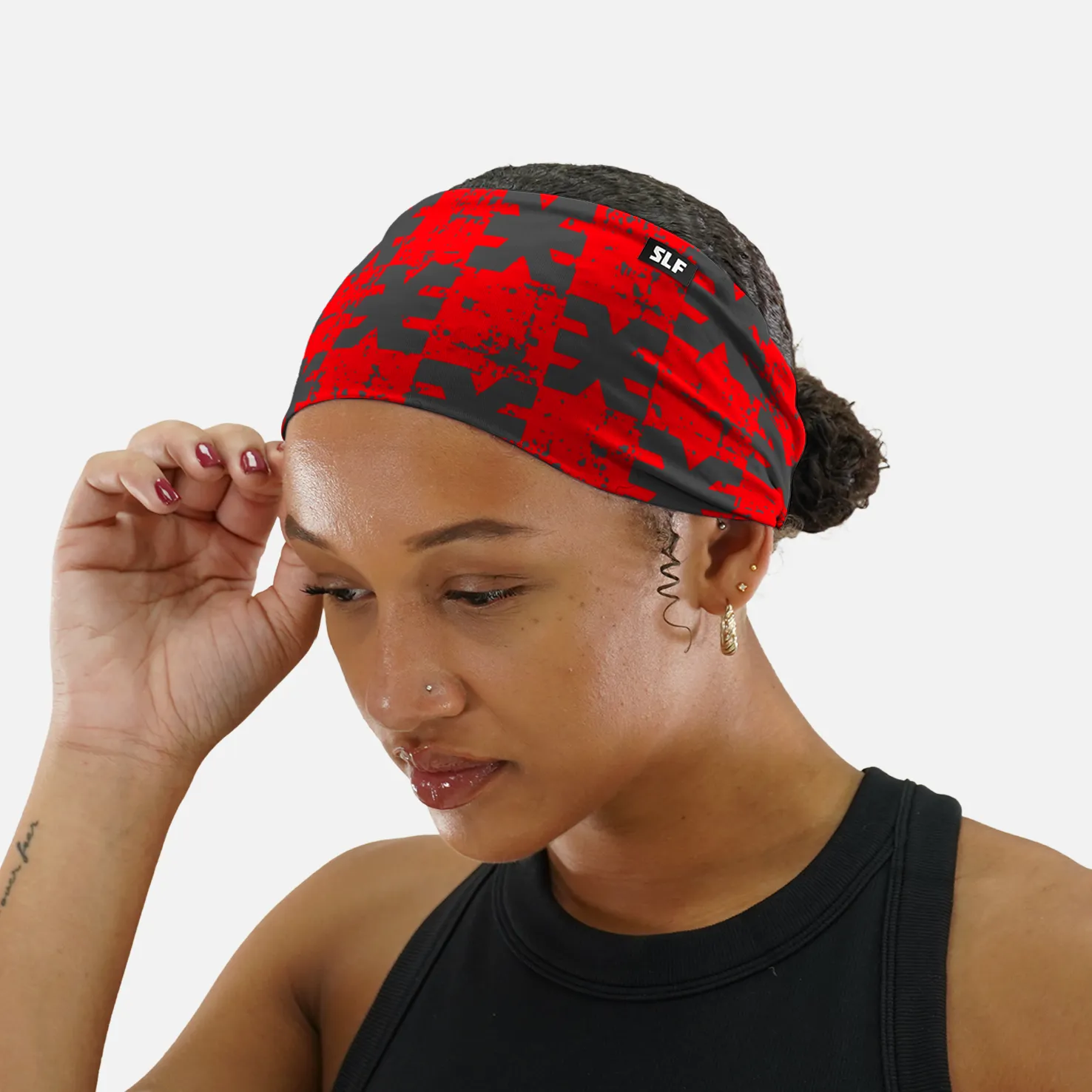 SLF Logo Pattern Red Headband