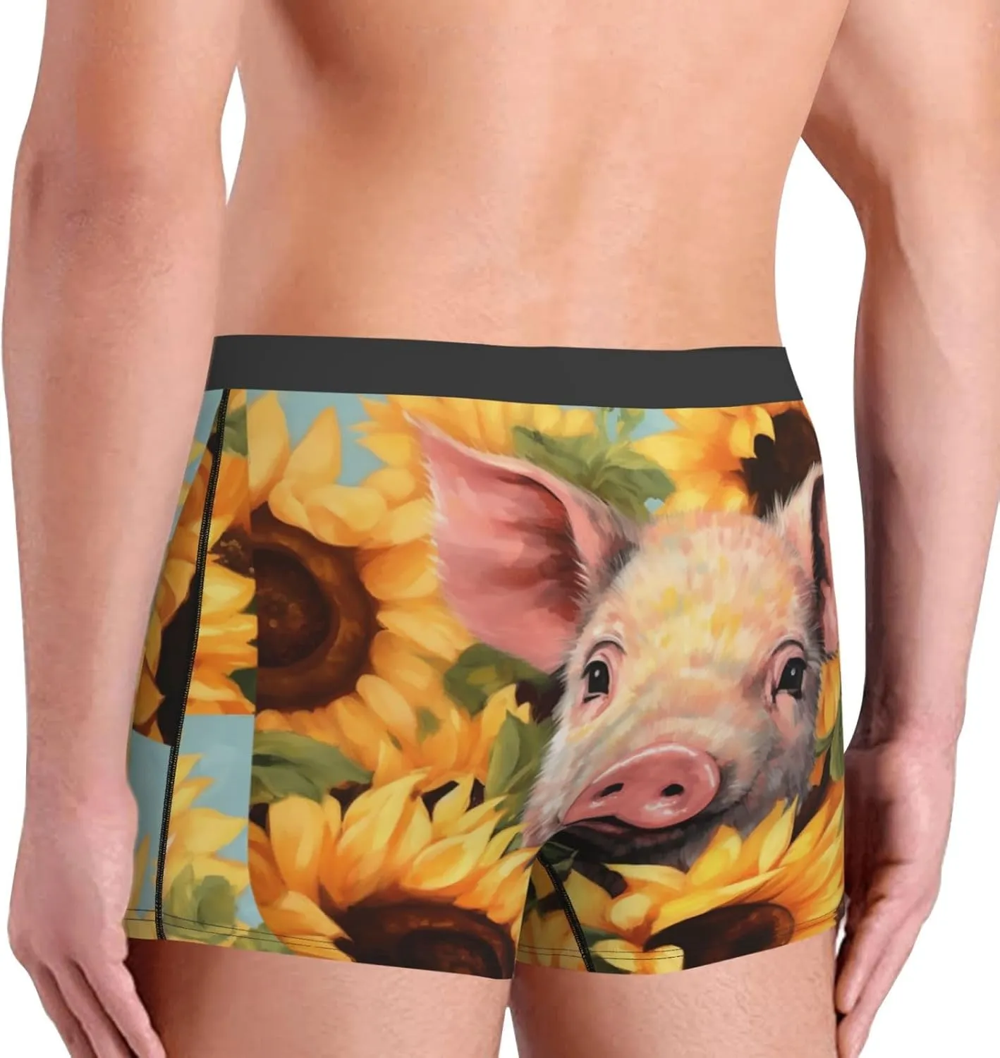 Smiling Men's Boxer Briefs Soft Breathable Underwear Stretch Moisture-Wicking Trunks Tagless