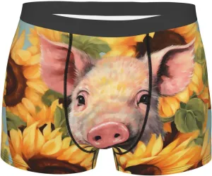 Smiling Men's Boxer Briefs Soft Breathable Underwear Stretch Moisture-Wicking Trunks Tagless
