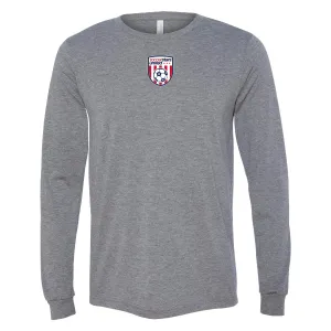 Soccer Stars United Wichita Crest Long Sleeve Triblend T-Shirt in Grey - Youth/Adult