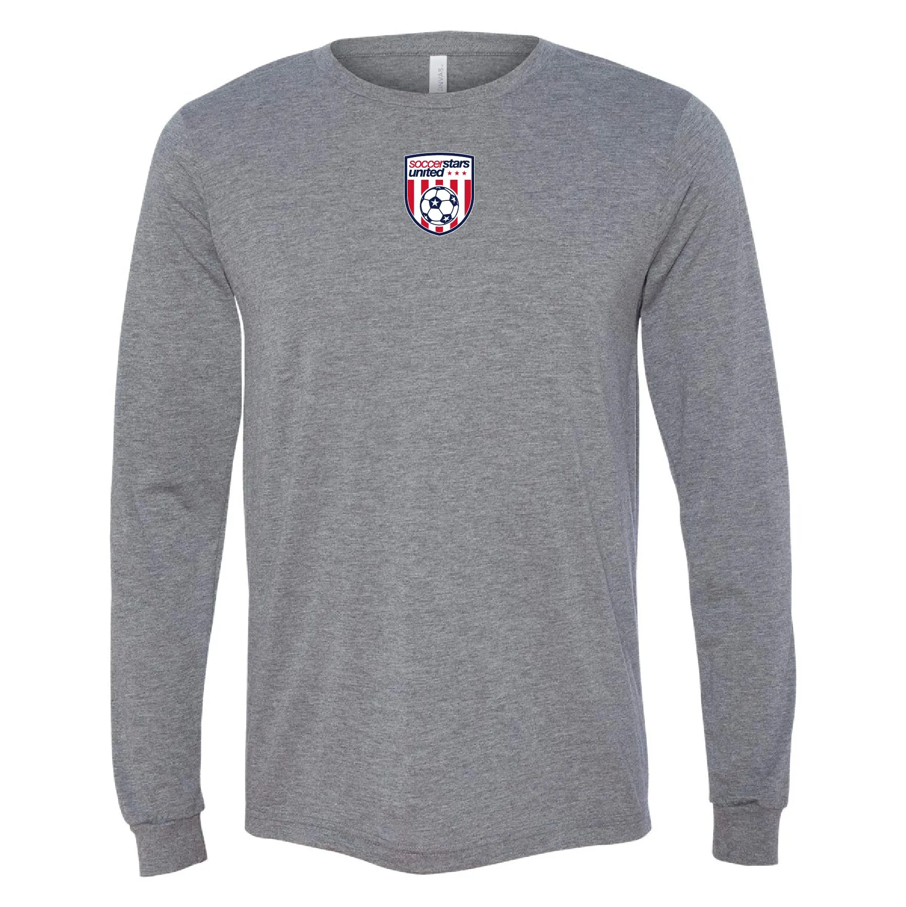 Soccer Stars United Wichita Crest Long Sleeve Triblend T-Shirt in Grey - Youth/Adult