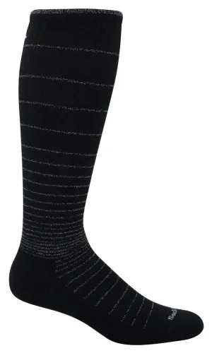 SockWell Women's Circulator | Moderate Graduated Compression Socks Black Sparkle