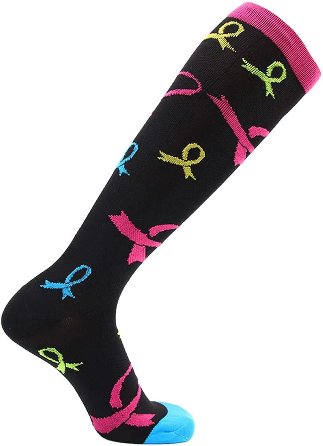 Solid Half-Cushion Compression Socks For Women Socks Running Cotton Compression Socks For Women 15 Mmhg Compression