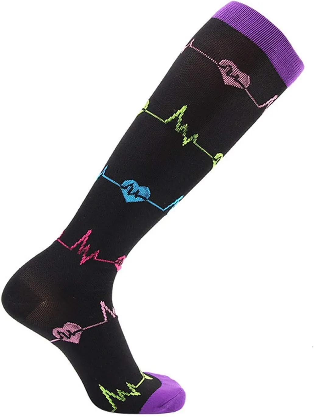 Solid Half-Cushion Compression Socks For Women Socks Running Cotton Compression Socks For Women 15 Mmhg Compression