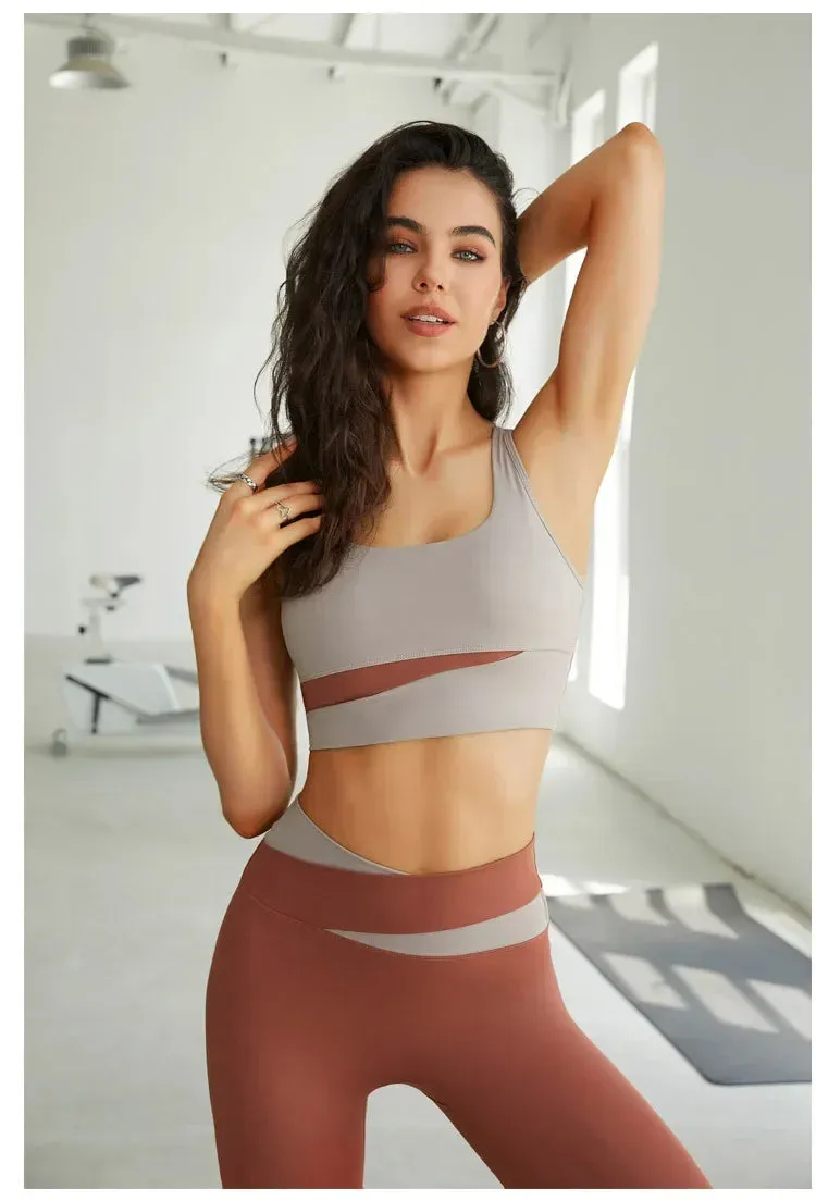Splicing Seamless Yoga Set