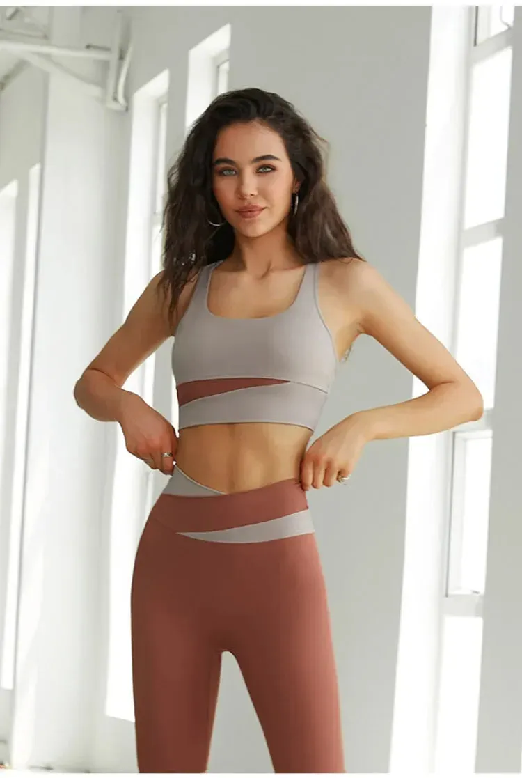 Splicing Seamless Yoga Set