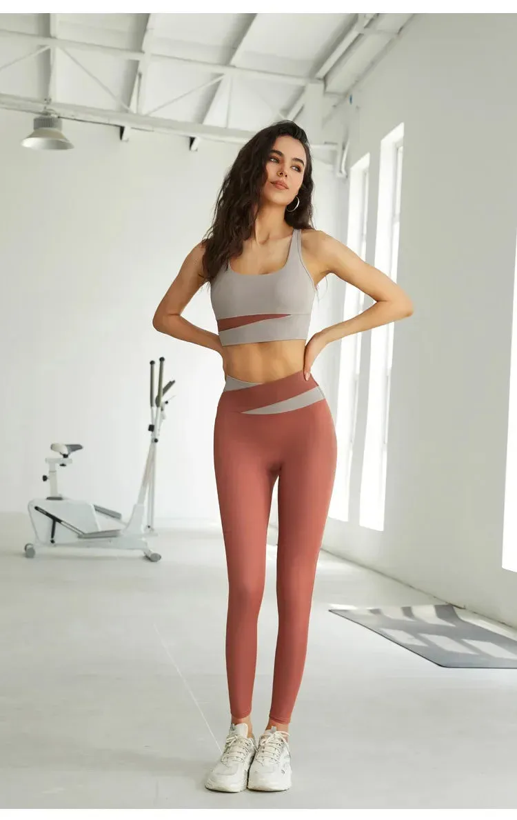 Splicing Seamless Yoga Set